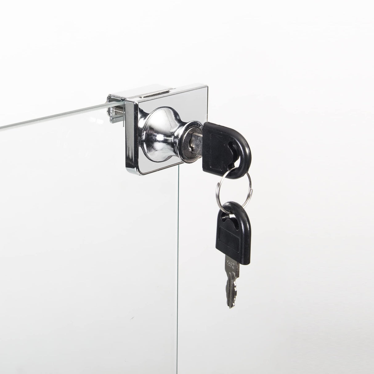 Shengrunner Frameless Glass Display Cabinet, Curio Cabinet with Lock and Glass Door, Floor Standing Showcase Display Shelf for Collectibles, Legos, Figures, Plants Shengrunner