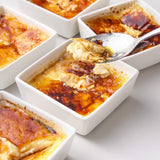 DOWAN Ramekins 6 oz Oven Safe, Square Ramekins for Creme Brulee, Porcelain Souffle Ramekins for Baking, Dessert Bowls Appetizer Bowls Dipping Sauce Dish, Set of 6, White DOWAN