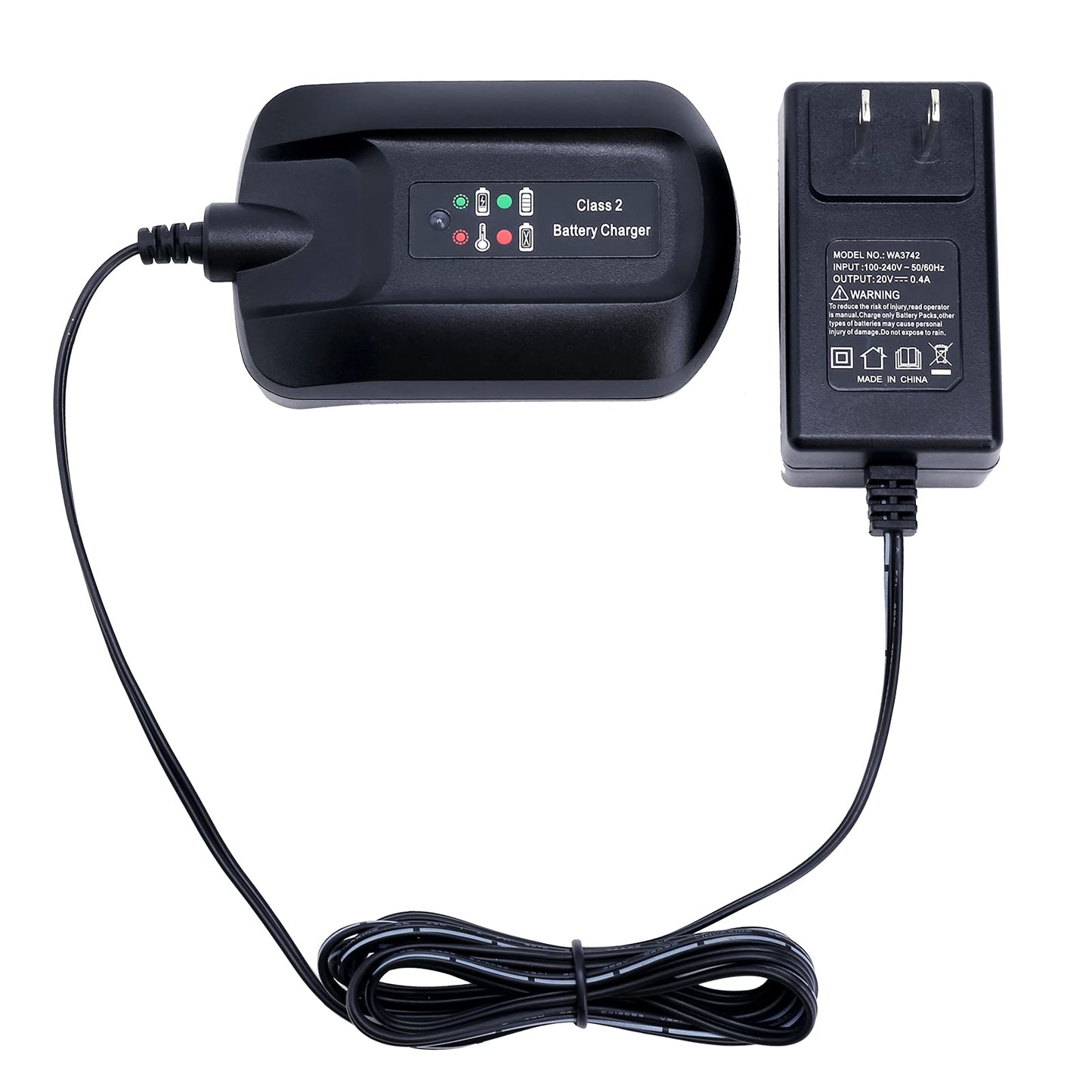 Elefly WA3742 Compatible with Worx 20V Battery Charger WA3732 Compatible with Worx 20V Lithium Battery WA3525 WA3520 WA3575 WA3578 - WoodArtSupply