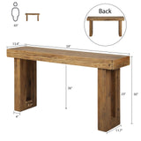 HOKYHOKY Reclaimed Solid Wood Console Table, 59" Long Farmhouse Entryway Table, Rectangular Couch Tables Behind Sofa, Accent Tables for Hallway, Entrance, Foyer, Living Room HOKYHOKY