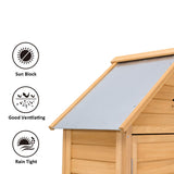 Goplus Wooden Storage Shed Fir Wood Cabinet for Outdoor, Garden, Patio, Yard (Natural) Goplus