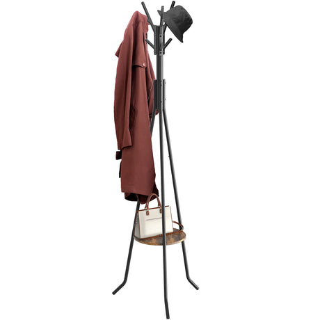 Simple Houseware Freestanding Coat Rack With Shelf, Black Simple Houseware