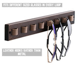 KELEQUI ZAP Gifts for Men Sunglass Organizer Wall Mounted Sunglasses Rack Wood Sun Glasses Holder for Multiple Glasses Hanger Storage Unique Birthday Gifts for Husband Dad KELEQUI ZAP