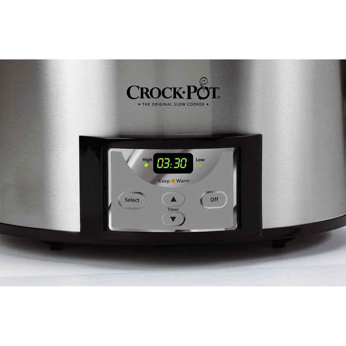 Crock-Pot 6-Quart Countdown Programmable Oval Slow Cooker with Dipper, Stainless Steel, SCCPVC605-S Crock-Pot