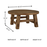 Signature Design by Ashley Mackifeld Round Coffee Table, Warm Brown Signature Design by Ashley