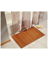 iDesign Formbu Bamboo Mat Rug Runner for Bathroom, Kitchen, Entryway, Hallway, Office, Mudroom, 34" x 21", Natural Wood InterDesign