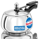 Hawkins 3 Litre Contura Pressure Cooker, Stainless Steel Inner Lid Cooker, Handi Cooker, Induction Cooker, Silver (SSC30) HAWKINS