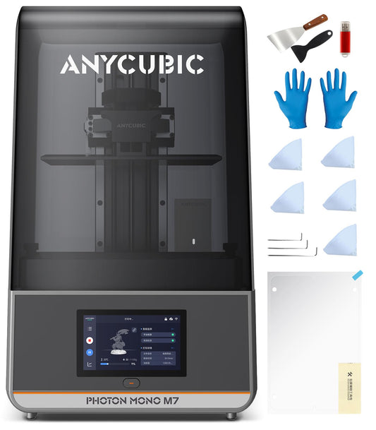 ANYCUBIC 14k Resin 3D Printer Photon Mono M7, 150mm/h High Speed Printing, Upgraded COB Source System and Intelligent Detection, 8.78x4.96x9.06 inches Printing Size - WoodArtSupply