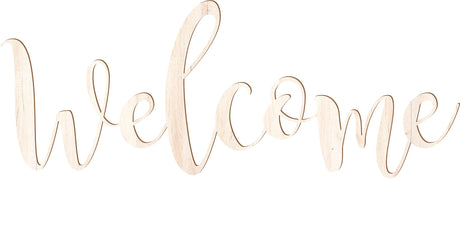 3.5 Inch Tall Custom Word Scroll Script Cursive Font MS Unfinished MDF Wood for Names, Initials, Craft, Kid's Room, Sign, Plaque (3.5") NEXTCraft