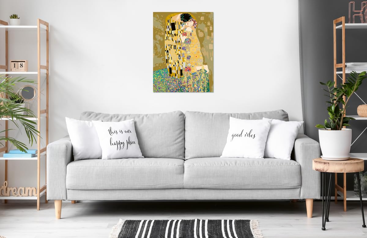 Ravensburger Relax CreArt Klimt: The Kiss Canvas Paint by Numbers Kit | Perfect DIY Art Gift for Adults, Stress Relief, and Creative Hobby Ravensburger