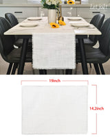 Letjolt White Placemats Farmhouse Cotton Linen Place Mats Set of 4 Home Kitchen Dining Table Decor Letjolt