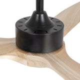 OUATER Ceiling Fans with Lights and Remote, 52 inch Wood Ceiling Fan with Light,3 Color Light,DC Motor,for Bedroom/Outdoor/Patios,Natural Wood OUATER