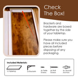 Houseables Wall Desk, Mounted Floating Table, Folding Desks, 48 x 15.75 x 1.25 Inch, Fold Down Dining Tables, Foldable Hanging Workbench, Drop-Leaf Walldesk, for Small Spaces, Bar, Computer, Laptop Houseables