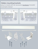 Linen AVENUE Cordless Faux Wood Blind White 25 W x 36 H, Outside Mount Linen AVENUE