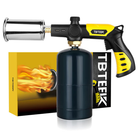 Powerful Cooking Torch, TBTEEK Sous Vide Propane Torch, Kitchen Culinary Grilling Torch Lighter for Searing Meat, Charcoal Lighter, BBQ and Campfire Starter (Tank Not Included) TBTeek