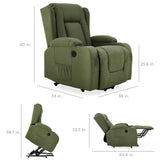 Best Choice Products PU Leather Electric Power Lift Chair, Recliner Massage Chair, Adjustable Furniture for Back, Legs w/ 3 Positions, USB Port, Heat, Cupholders, Easy-to-Reach Side Button - Olive Best Choice Products