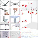 Eurmax USA 10'x10' Pop-up Canopy Tent Commercial Instant Canopies with 4 Removable Zipper End Side Walls and Roller Bag, Bonus 4 SandBags(White) Eurmax