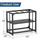 TOCRETOARE Fish Tank Stand 40 Gallon, Metal Aquarium Stand 36.5" L x 18.5" W*29.5”H, Double-Layer Storage Design, Suitable for Home and Office Use, 660LBS Capacity, Black (Tank not Included) TOCRETOARE