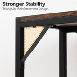 MAHANCRIS Sofa Table with Power Outlet, 43.7" Console Table with USB Ports, Behind Couch Table, Entryway Table for Living Room, Hallway, Foyer, Metal Frame, Adjustable Feet, Rustic Brown CTHR11E01Z1 MAHANCRIS