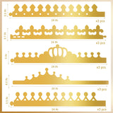 MGZTTHW Gold Paper Crown Set for Kids, DIY Crown Kit with Jewels Gem Number Letter Stickers for Birthday Party Decor and Craft Projects, 15 Pcs Adjustable Crown Hats in 5 Styles MGZTTHW