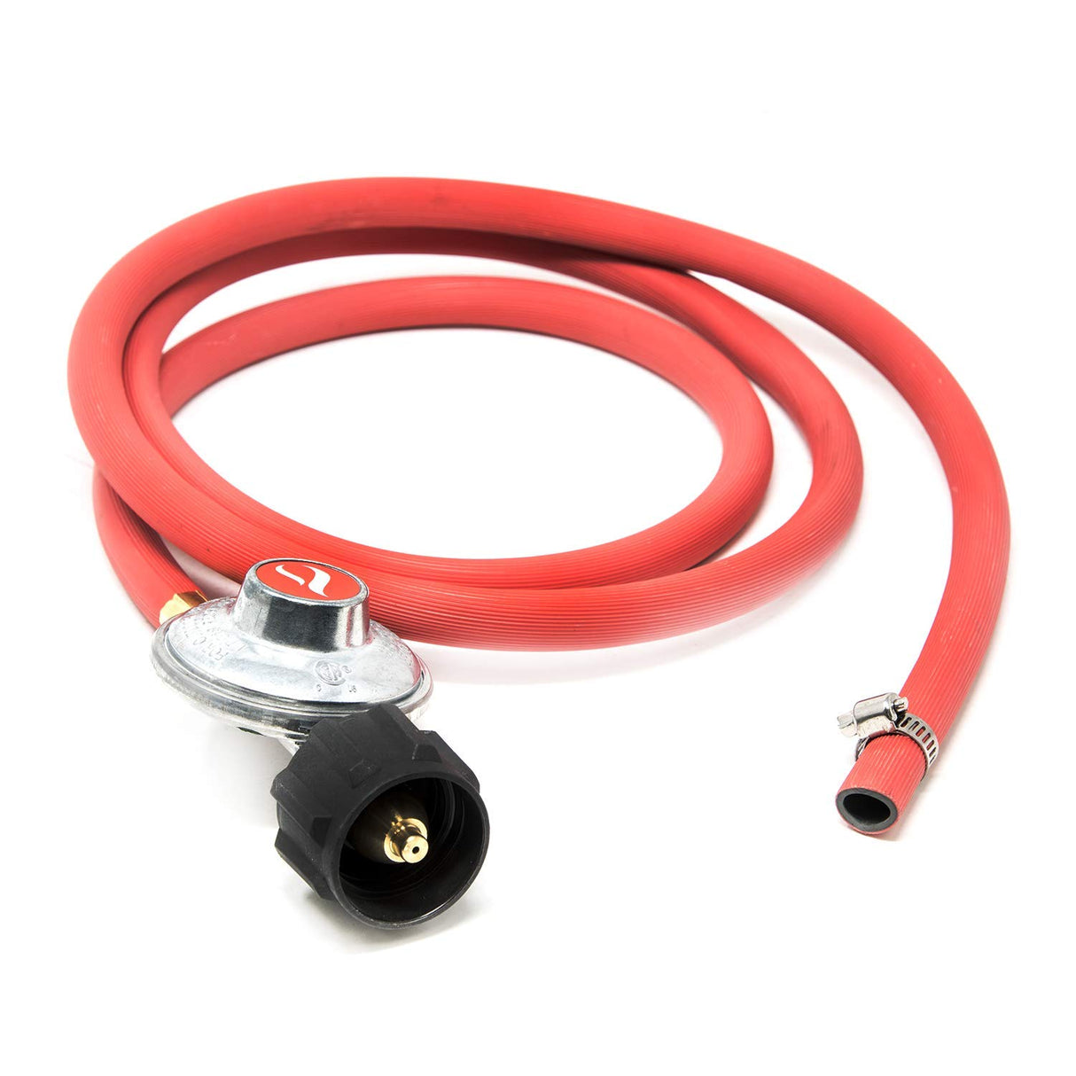Gas One 2102 New Improved 6 ft Low Pressure Propane Regulator and Hose Connection Kit for LP/LPG Most LP/LPG Gas Grill, Heater and Fire Pit Table,Brown/A Gas One
