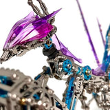 Metalkitor 3D Metal Puzzles for Adults, Giant Mantis Model Kit - Steampunk DIY Ornament - Assembly Jigsaw Crafts Brain Teaser - Perfect Room Decor and Gift Choice(1200+PCS, Purple)