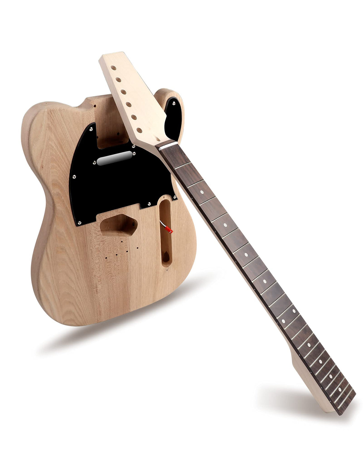 Fistrock DIY Electric Guitar Kit Beginner Kit 6 String Right Handed with Ash Body Hard Maple Neck Rosewood Fingerboard Chrome Hardware Build Your Own Guitar. Fistrock