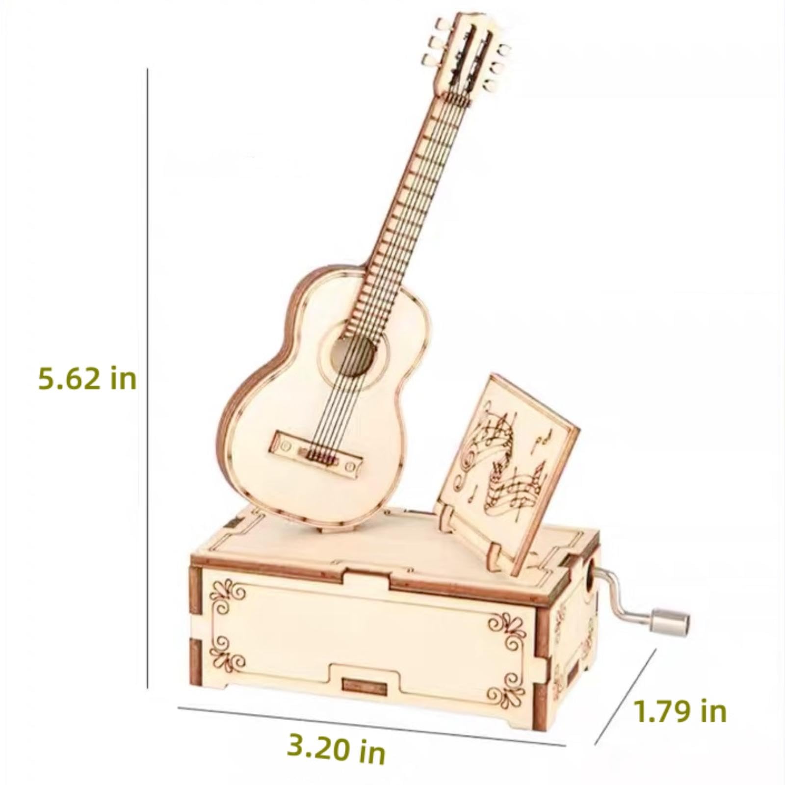 yii wmoc 3D Puzzles Wooden Craft Kits Guitar Music Box DIY Wooden Model Kit for Adults to Build Birthday Gifts Hobbies for Boys and Girls - WoodArtSupply