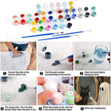 Mrnsiet 3 Pack Ghost Paint by Numbers Kit for Adults, Halloween Ghost Adult Paint by Number Kits on Canvas, Acrylic Bathroom Easy Paint by Numbers for Gift Home Decor 12x16 Inch Mrnsiet