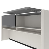 BESTAR Connexion U-Shaped Workstation with Two Oversized Pedestals, Slate/Sandstone Bestar