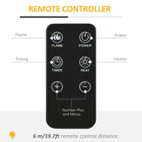 HOMCOM 31.75" W x 31" H Electric Fireplace Mantel TV Stand, Media Console Center Cabinet with a Shelf, White HOMCOM