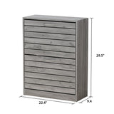 AIEGLE Shoe Storage Cabinet with 2 Flip Drawers for Entryway, Freestanding Shoe Rack Shoe Organiazer with Louver Drawers, Grey Wood (22.4" W x 9.4" D x 29.5" H) AIEGLE