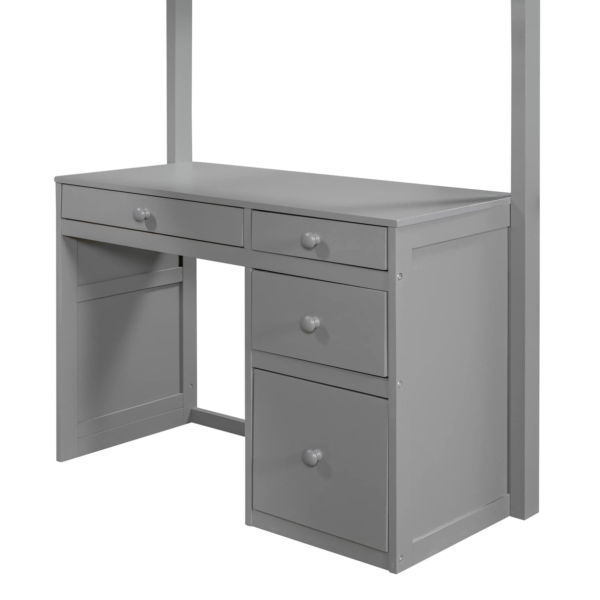 CITYLIGHT Twin Loft Bed with Desk and Shelves,Wooden Twin Size Loft Bed with Desk and Storage Drawers, Space Saving Loft Bed Twin for Kids Girls Boys (Twin,Grey) CITYLIGHT