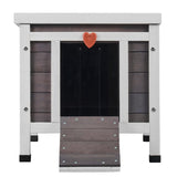 VEVOR Outdoor Cat House Weatherproof, Feral Cat Shelter for Multiple Cats, Outdoor Wooden Cat Rabbit House with PVC Door Flaps and Open Roof, 21" L x 17" W x 17" H VEVOR