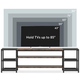 Tribesigns 78 Inch TV Stand for TVs up to 85 Inch, Media Entertainment Center Console Table, Industrial 3-Tier TV Console Table with Storage Shelves for Living Room, Entertainment Room Tribesigns
