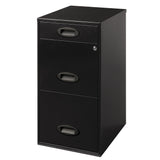 Realspace® SOHO 18"D 3-Drawer Organizer Vertical File Cabinet, Black Realspace