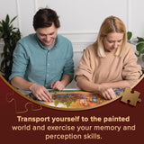 Trefl The Village Station 1000 Jigsaw Puzzle Premium Plus Tea Time 27"x19" A Series of Painted Nostalgic Pictures, Perfect Matching of Elements, for Adults and Children from 12 Years Old Trefl