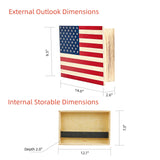 DeYoungArbeit Pistols Wall Cabinet with Magnetic Lock, Wall Shelf Gun Safe, Handmade Wooden Box Storage (Wood Cover) DeYoungArbeit