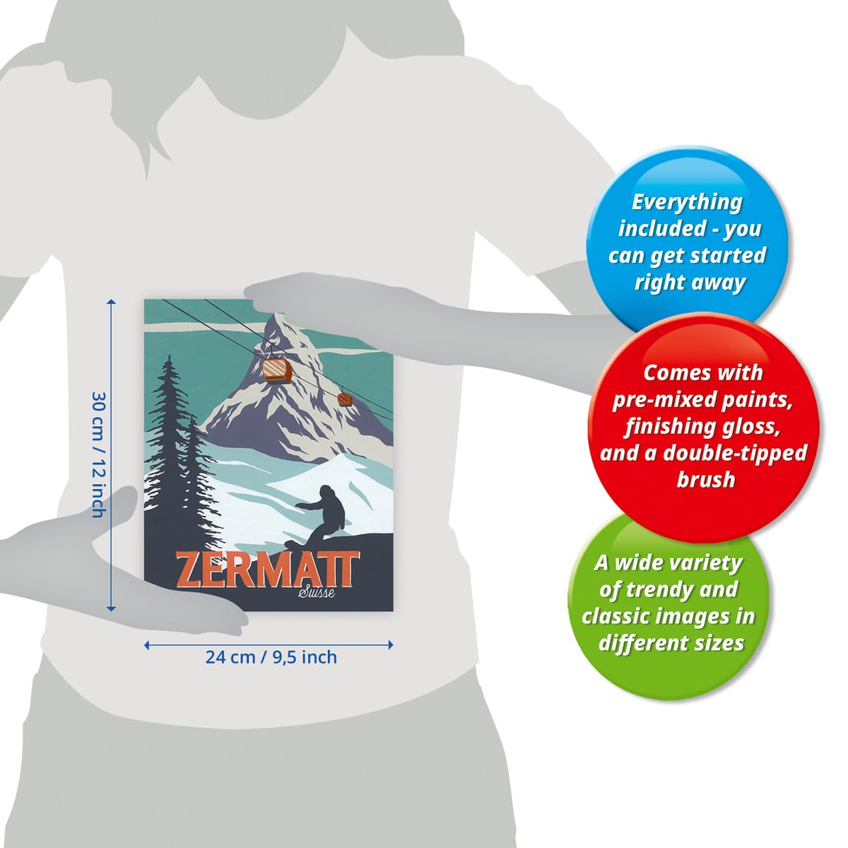 Ravensburger Zermatt Paint by Numbers Kit for Adults - 23500 - Painting Arts and Crafts for Ages 12 and Up Ravensburger