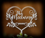 Rustic Cake topper, Personalized wedding cake topper, Custom Mr Mrs Anniversary Cake topper, Custom Calligraphy Cake topper WoodArtSupply