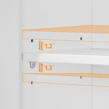 Yaheetech Over The Toilet Cabinet, Double Door Bathroom Storage Organizer, Toilet Rack with Inner Adjustable Shelf and Open Storage Shelf, White Yaheetech