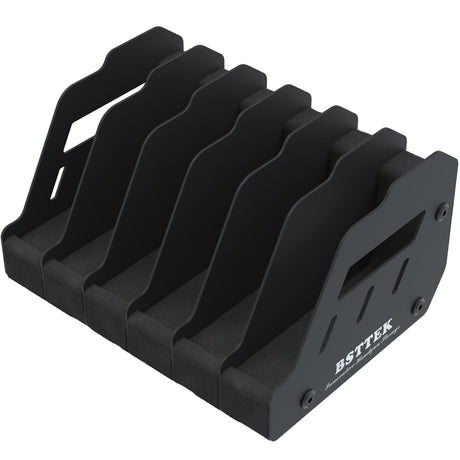 BSTTEK Foam Pistol Rack for Gun Safe | Gun Cabinet Accessories | Storage Organizer Revolver Firearm Handgun Rack Stand Display Holder Fits 6 of Pistols BSTTEK