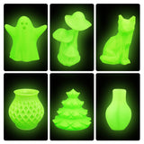 Dikale PLA+ 3D Printer Filament Luminous Green, 1.75mm No Tangle, Net Weight 2.2lbs Spool (1kg）, PLA Pro Plus, Green with Glow in The Dark Effect dikale