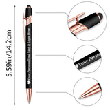STREADVE Personalized Custom Pens 10 Engraved Writing Pen with Name Logo, Customized Promotional Items Stylus Pen Gifts for Men Women Realtor Nurse Wedding Business, Black STREADVE