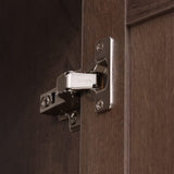 walsport 36 inch Bathroom Vanity with Ceramic Sink & Mirror, Wood Double Door Bathroom 5 Drawer Storage Vanity Combo Set, Brown walsport