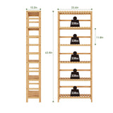 Bamjoy 6-Tier Bamboo Storage Shelf - Stylish and Versatile Tall Unit for Home and Office Bamjoy