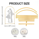 yumiaohe 7.2FT Metal Wedding Balloon Arch Stand Gold Stable Backdrop Stand Arch Frame for Birthday Party Bridal Baby Shower Christmas Ceremony Decoration yumiaohe