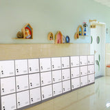 iCHENGGD Metal Locker 9 Door Storage Cabinet, Steel Storage Lockers for Employees, with Lock and Ventilation, Office School Gym Use (Grey) iCHENGGD