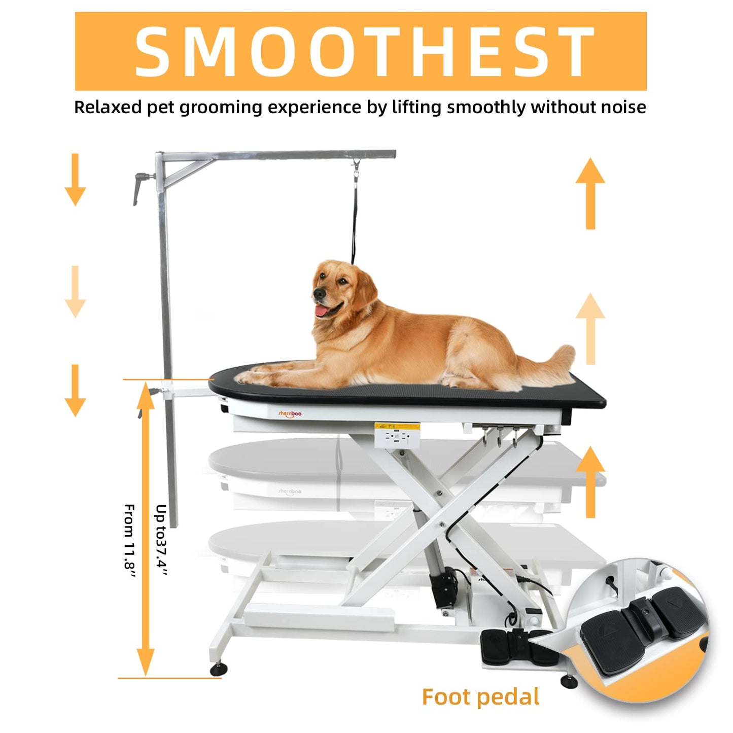 shernbao Pet Dog Grooming Table Electric & Heavy Duty. (808PR Table) - WoodArtSupply