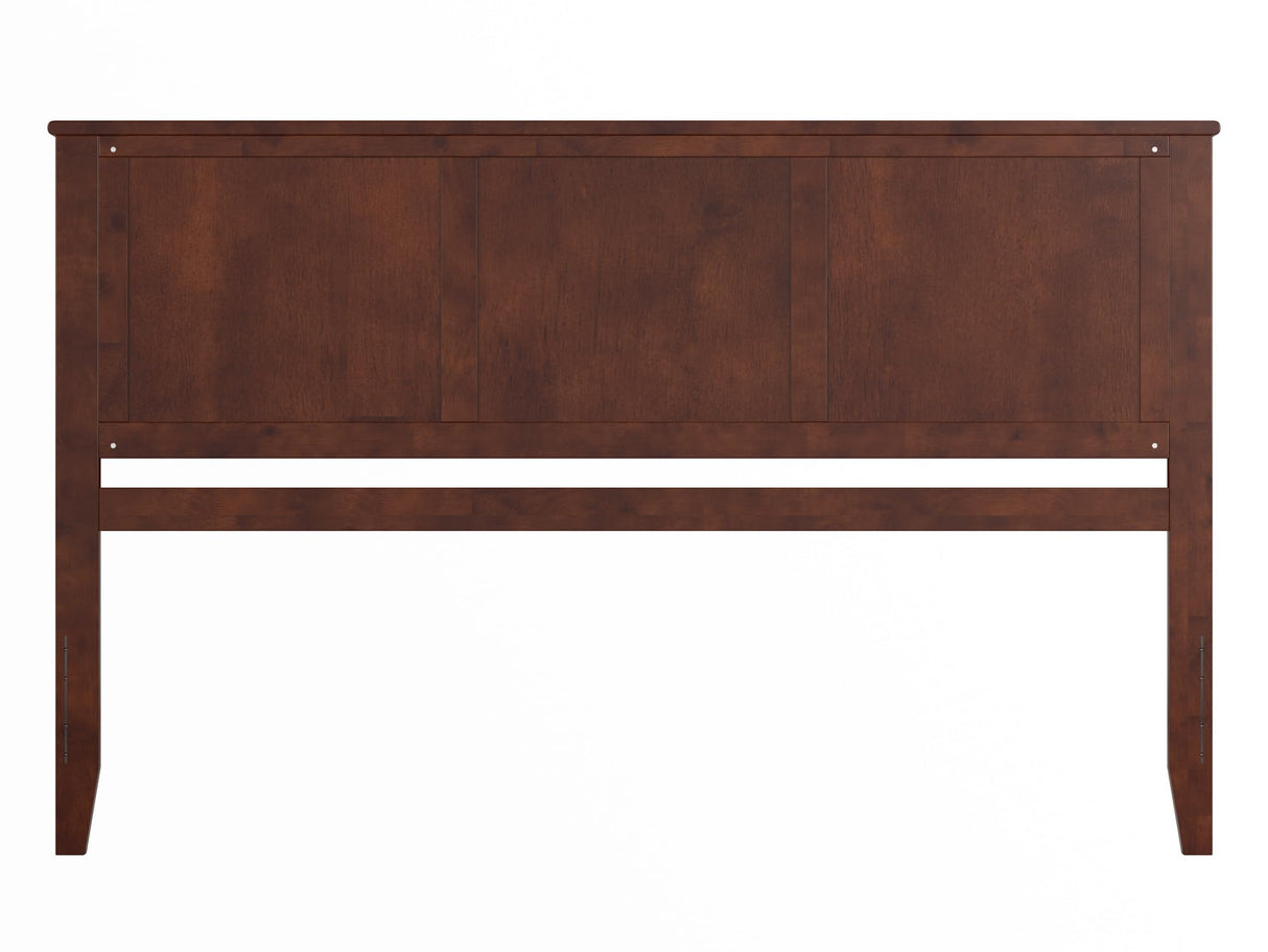 AFI Madison King Size Headboard with Attachable Charger in Walnut AFI